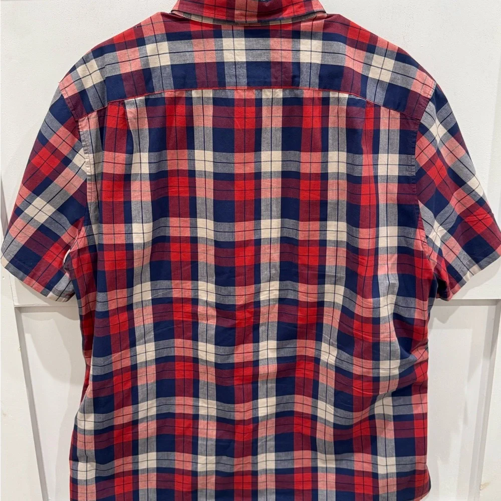 J. Crew Red and Blue Plaid Casual Shirt - Picture 2 of 3